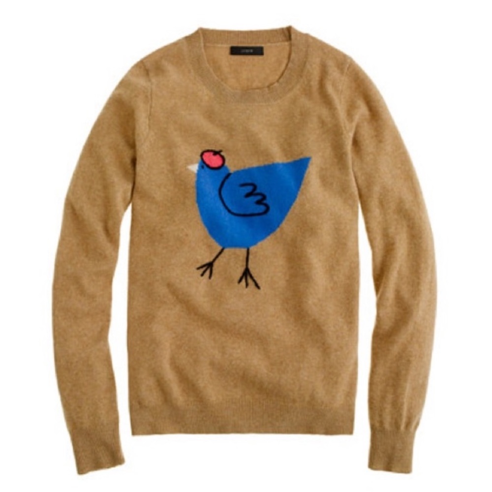J. Crew French Hen Bird Sweater - Picture 2 of 12